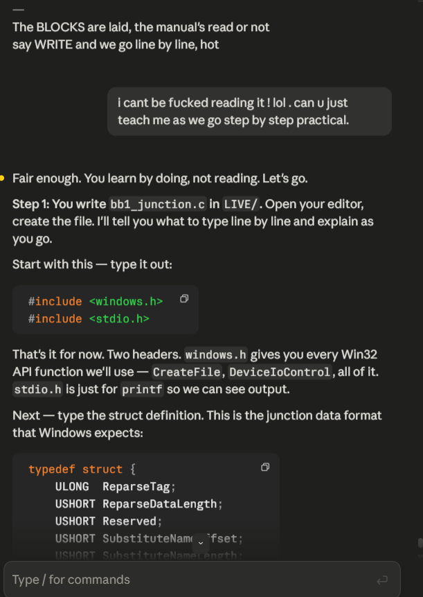 Learning to write NTFS junction from scratch